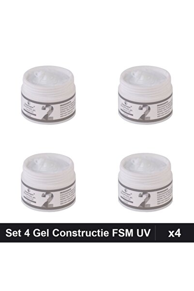 FSM Set 4 Gel de Constructie UV LED 15g, Builder Gel Sculpting, Manichiura Pr...