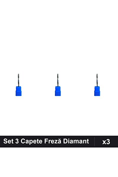NAİLS Set 3 Capete Freză Diamant Unghii, Manichiură Profesională, Accesorii G...