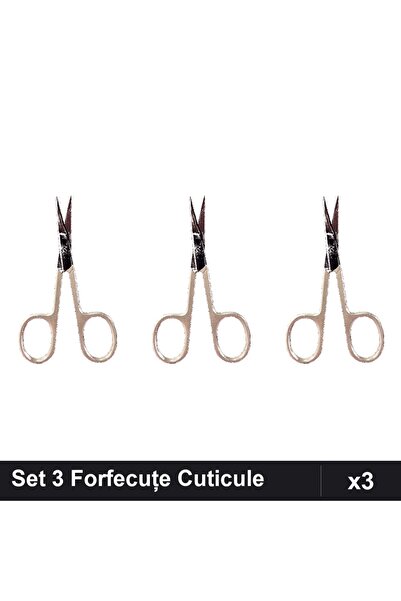 One Group Set 3 Forfecuțe Profesionale Cuticule One Group, Clești Unghiere Ma...