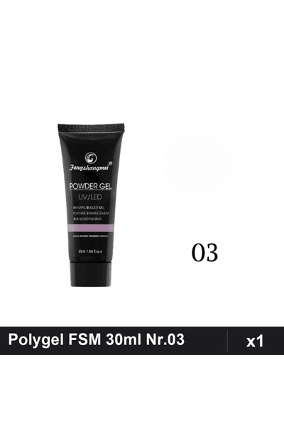 FSM Polygel 30ml Nr.03 - Gel de Construcție Unghii, Manichiură Profesională U...