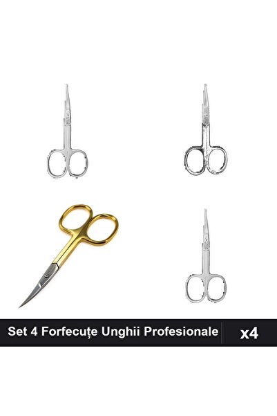 One Group Set 4 Forfecuțe Ungherii Profesionale Argintie Neagră Gold, Clești ...