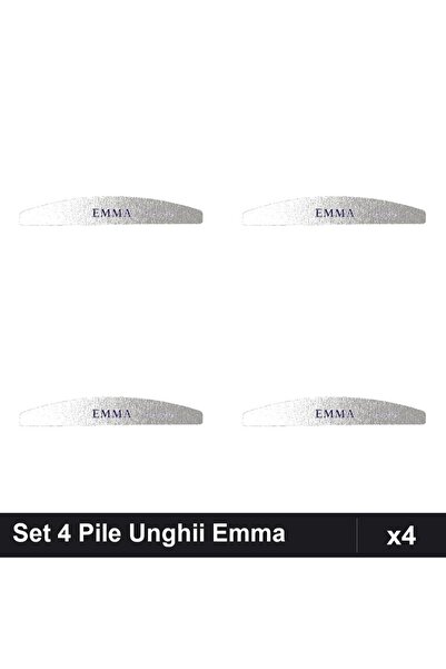 emma Set 4 Pile Unghii Granulatie 120/150, Buffere Profesionale Manichiura