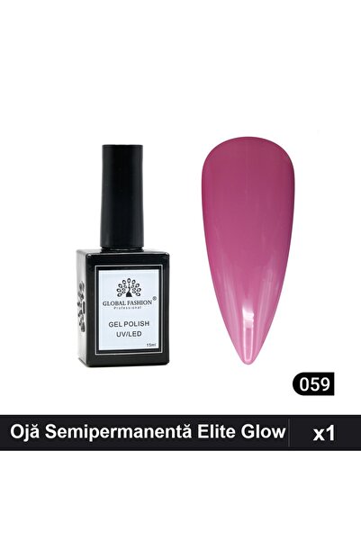 global fashion Ojă Semipermanentă Elite Glow 15ml, Gel Polish UV/LED 059