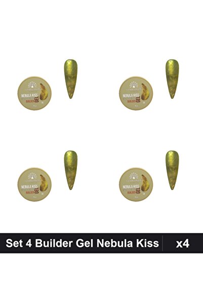 global fashion Set 4 Builder Gel Nebula Kiss 15g, Constructie Unghii UV/LED,