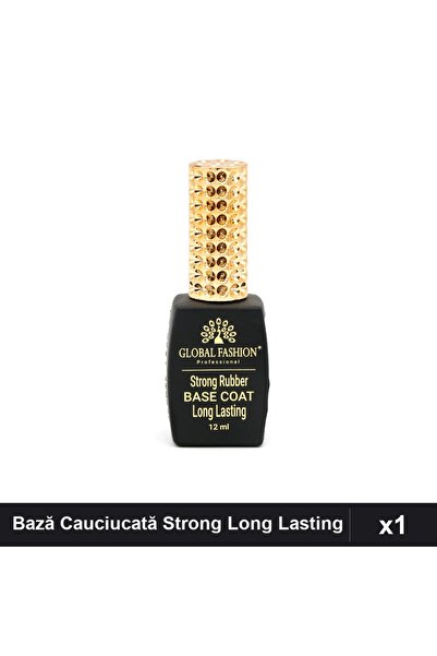 global fashion Bază Cauciucată Strong Long Lasting 12ml, Base Coat Transparen...