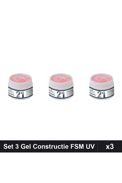 FSM Set 3 Gel Constructie UV LED 15g, Builder Gel Manichiura Profesionala