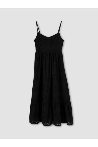 LC Waikiki Özmarka New Season Rope Strap Brode Dress with Waist Belt