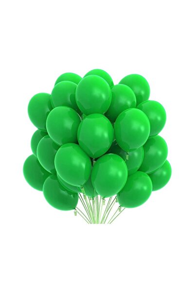 PROCART Set de 100 de baloane de petrecere, din latex, formă ovală, 30 cm, verzi