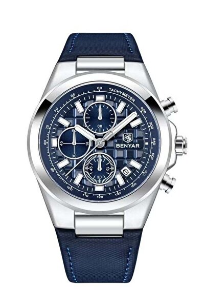 Benyar BY5206Men's Quartz Movement Chronograph Leather Strap Daily Casual Watch
