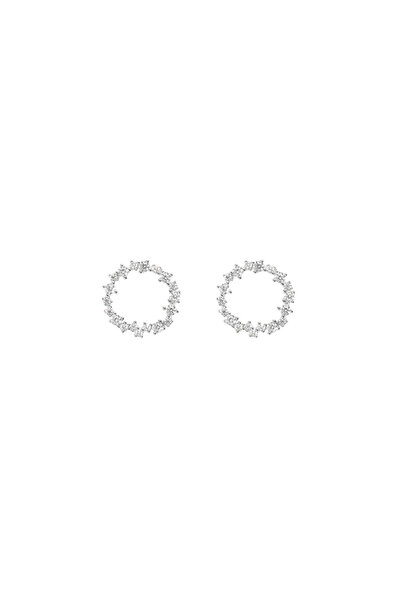 Lisa&Co. Cercei Argint Circle of Life - Crown Argint placat cu rodiu / Zircon...
