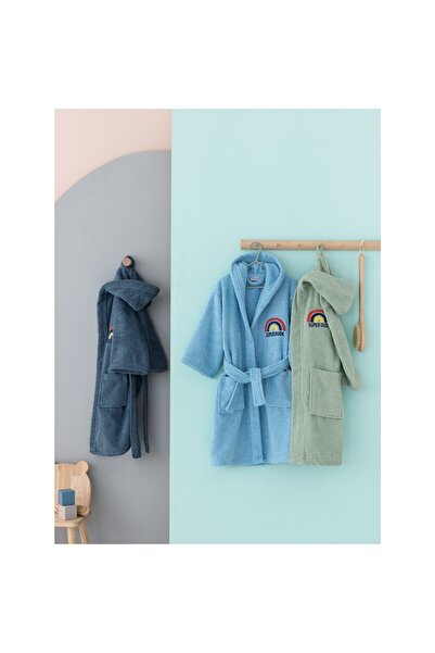 PALAMAIKI Μπουρνούζι με Κουκούλα Kids Bath SUPER DUDE Blue 8-10
