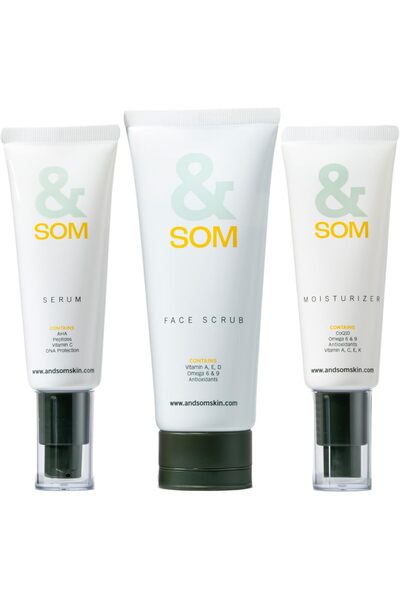 andsomskin Complete Skincare Package for Men | Charcoal Face Scrub, Anti-Agin...