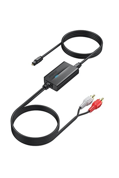 AUTOUTLET Convertor RCA la SPDIF cu cabluri integrate, RCA la optic/Toslink, ...