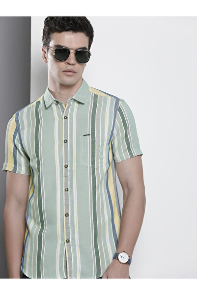 The Indian Garage Co By Styli Men Slim Fit Striped Shirt