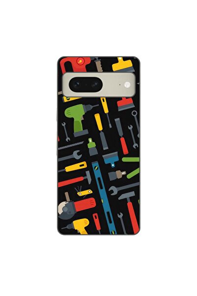 OEM Калъф, съвместим с Google Pixel 7, силиконов гел TPU, модел с десен на ин...