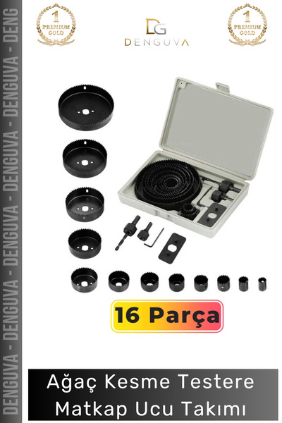 Denguva #MatkapUcuTakımı 16 Parça Panç Seti Metal Ahşap Plastik Alüminyum Del...