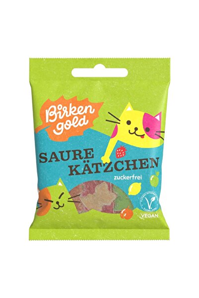 Birkengold Fruit jellies with xylitol in the shape of kittens, 50g