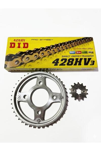 İthal HONDA CBF 150 ZİNCİR DİŞLİ SETİ 43T ARKA - 14T ÖN - DID 428 HV3 128L GO...