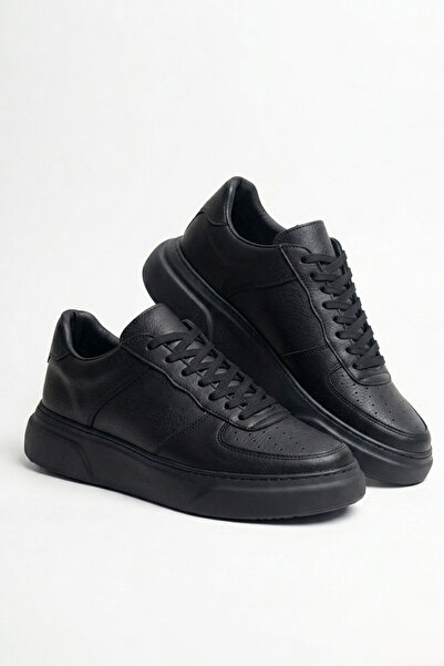 Zerenyus ZRC087 Premium Bağcıklı Casual Erkek Sneaker Siyah