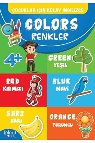 Koloni Çocuk Çocuklar İçin Kolay İngilizce - Colors Renkler