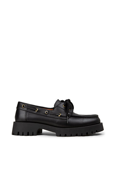Deery Women's Genuine Leather Black Marine Loafer