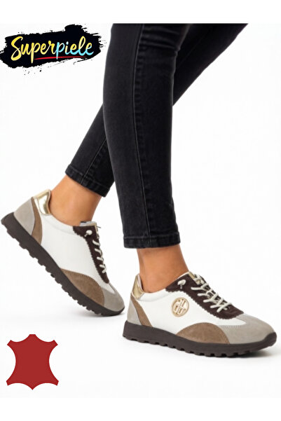 ANGEL BLUE Women's multicolor sneakers made of Genuine Leather with flexible ...