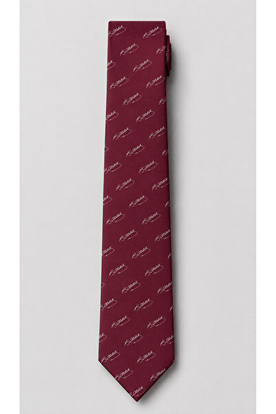 Çıkrık Burgundy Atatürk Signed Tie