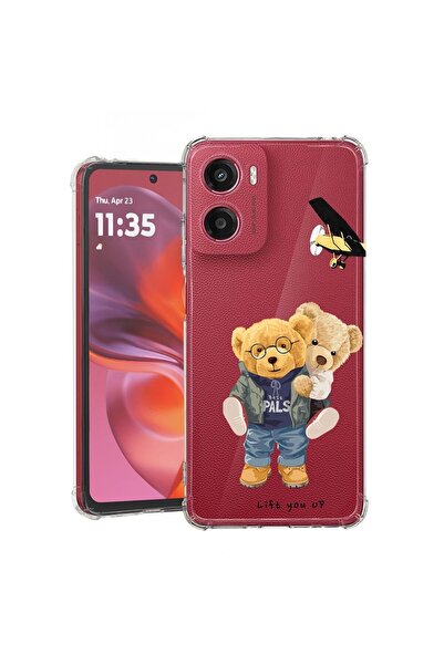 bestcase ¬Æ Husa pentru Motorola Moto G05, Anti Shock 1.5MM, Teddy Bear Lift ...