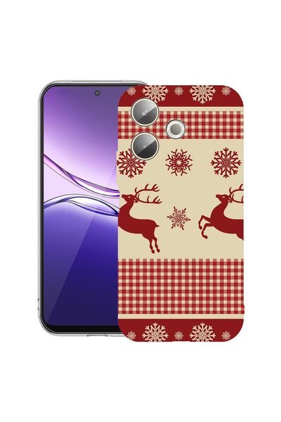 bestcase ¬Æ Husa Clear Silicon pentru OPPO A5 Pro 5G, Xmas Pattern, 2042415 T...