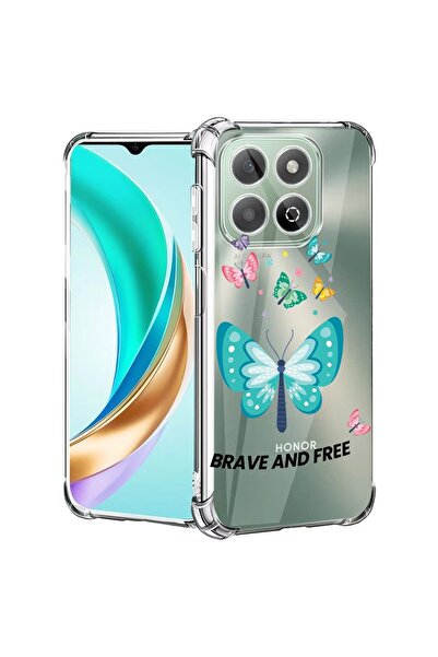 bestcase Husă pentru Honor X7d / 400 Smart cu design fluturi, anti-șoc, cu co...