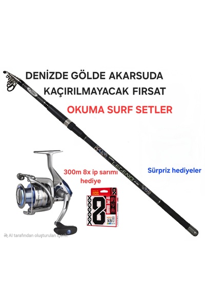 Okuma Safina Pro 8000 Olta Makinesi+ Kendo Legend 3.60m 80-180gr Olta Kamışı