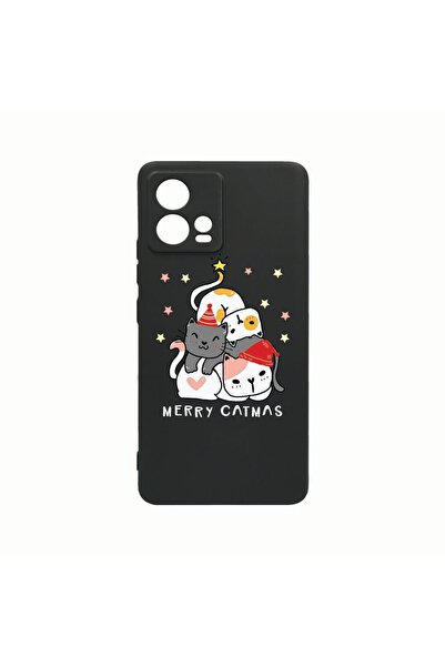 bestcase Husa Silicon, Compatibila Cu Motorola Edge 30 Fusion, Merry Catmas, ...