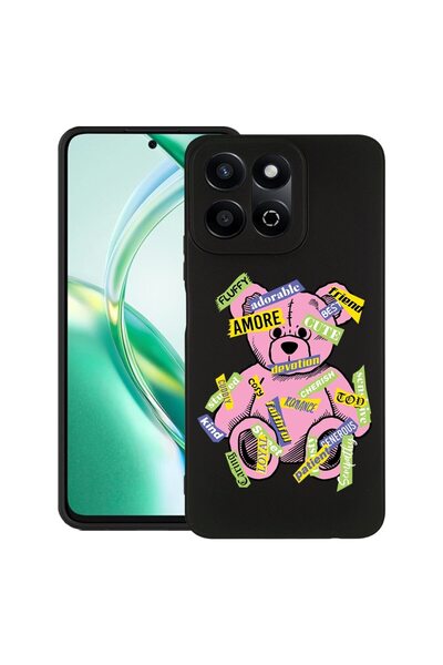 bestcase Калъф за Honor 200 Smart, Тънък силиконов, Мечешка защита, Защита на...