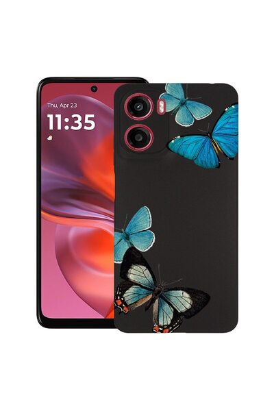 bestcase ¬Æ Husa pentru Motorola Moto G05, Beautiful Blue Butterflies, Slim S...