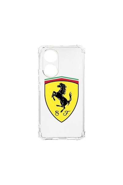 bestcase Αντικραδασμική Θήκη 1.5MM, συμβατή με OPPO A18, Λογότυπο Ferrari, Τε...