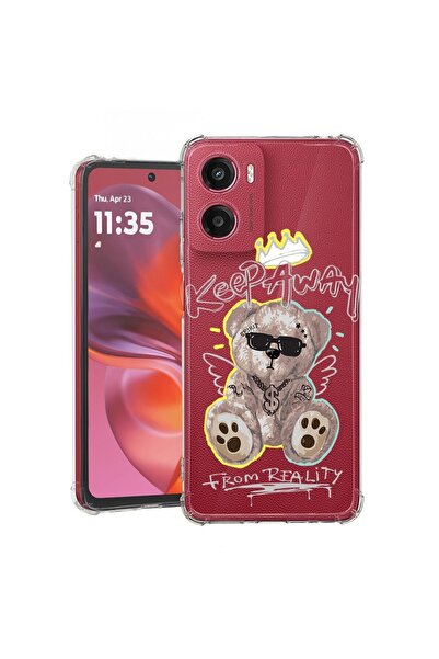 bestcase Калъф за Motorola Moto G05, Удароустойчив 1.5ММ, Мотив  "Мече, дръжт...