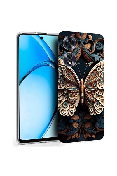 bestcase Θήκη για OPPO A60 4G, Διαφανής Σιλικόνη 2MM, Πεταλούδα Ομορφιάς, Αντ...