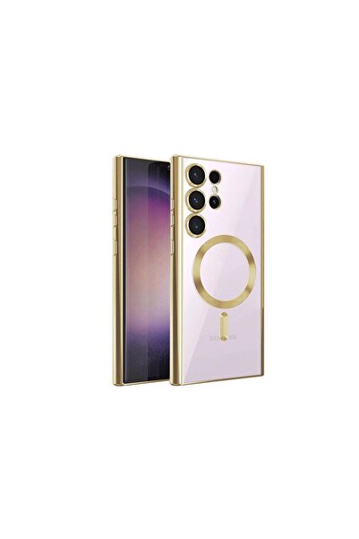 KROSS Samsung Galaxy S22 Ultra Kılıf Magneticsafe Kapak - Gold
