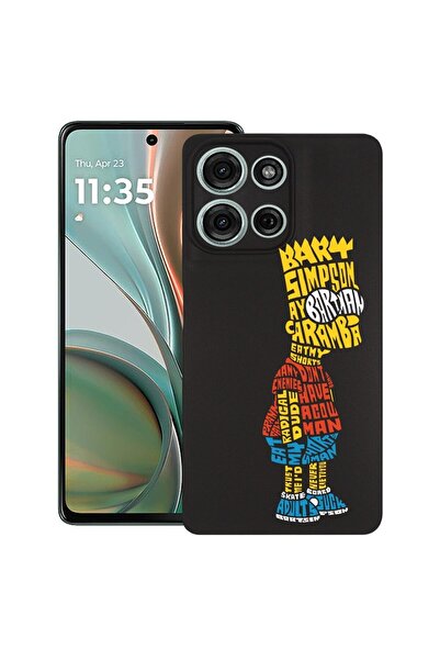 bestcase Θήκη για Motorola Moto G75, Καλλιγραφία Bart Simpson, Λεπτή σιλικόνη...