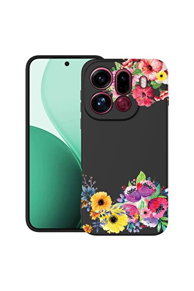 bestcase Ултра тънък TPU калъф, съвместим с OPPO Find X9 Pro, с флорален диза...