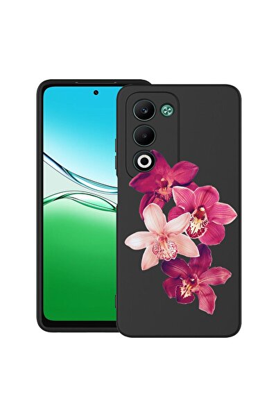 bestcase Ултра тънък TPU калъф, съвместим с OPPO A5, Флорален - Червена орхид...
