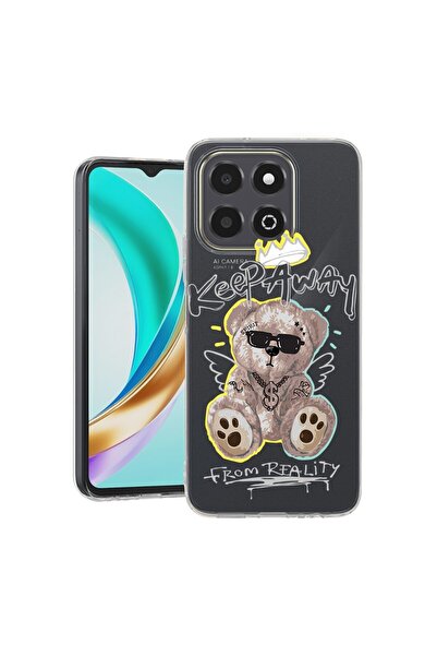 bestcase Прозрачен тънък силиконов калъф, съвместим с Honor X6c, Мече, премах...