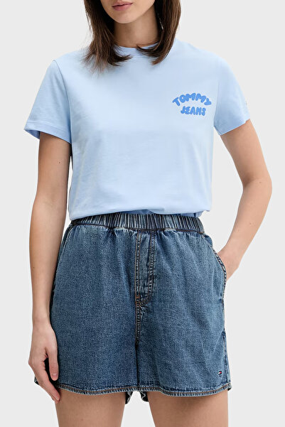 Tommy Jeans Pamuklu Baskılı Regular Fit Bisiklet Yaka T Shirt T SHİRT DW0DW22...