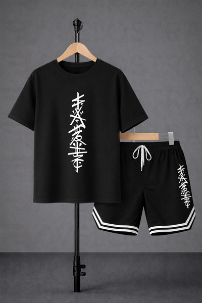 Velostra Unisex Printed Oversize Fit Comfortable Fit T-Shirt and Shorts Set