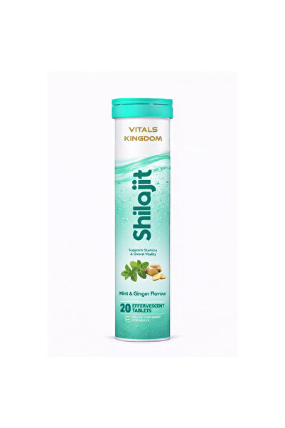 Vitals kingdom أقراص الشيلاجيت الفوارة 500 ملغ - بالنعناع والزنجبيل - 20 قرص