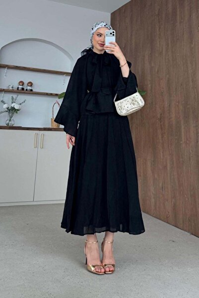 Hazamoda Vuslat Tulle Skirt Set Black