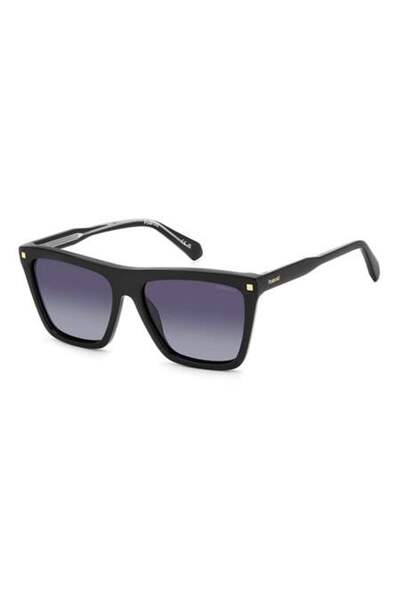Polaroid نظارات شمسية نسائية PLD 4164/S/X باللون الأسود مقاس 56 ملم