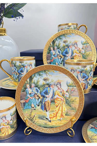 Generic Romeo-Juliet Blue 6 Piece Limoges My Style Coffee Set