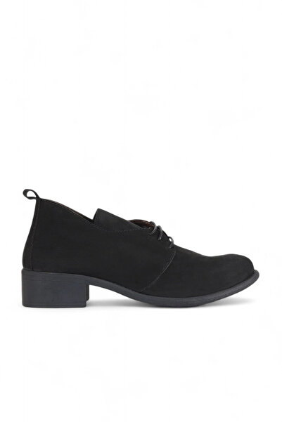 BUENO Black Nubuck Women's Heeled Boots