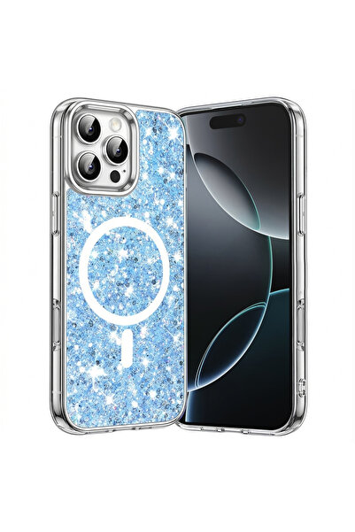 Techsuit Husa pentru iPhone 16 Pro, Sparkly Glitter MagSafe, protectie antiso...